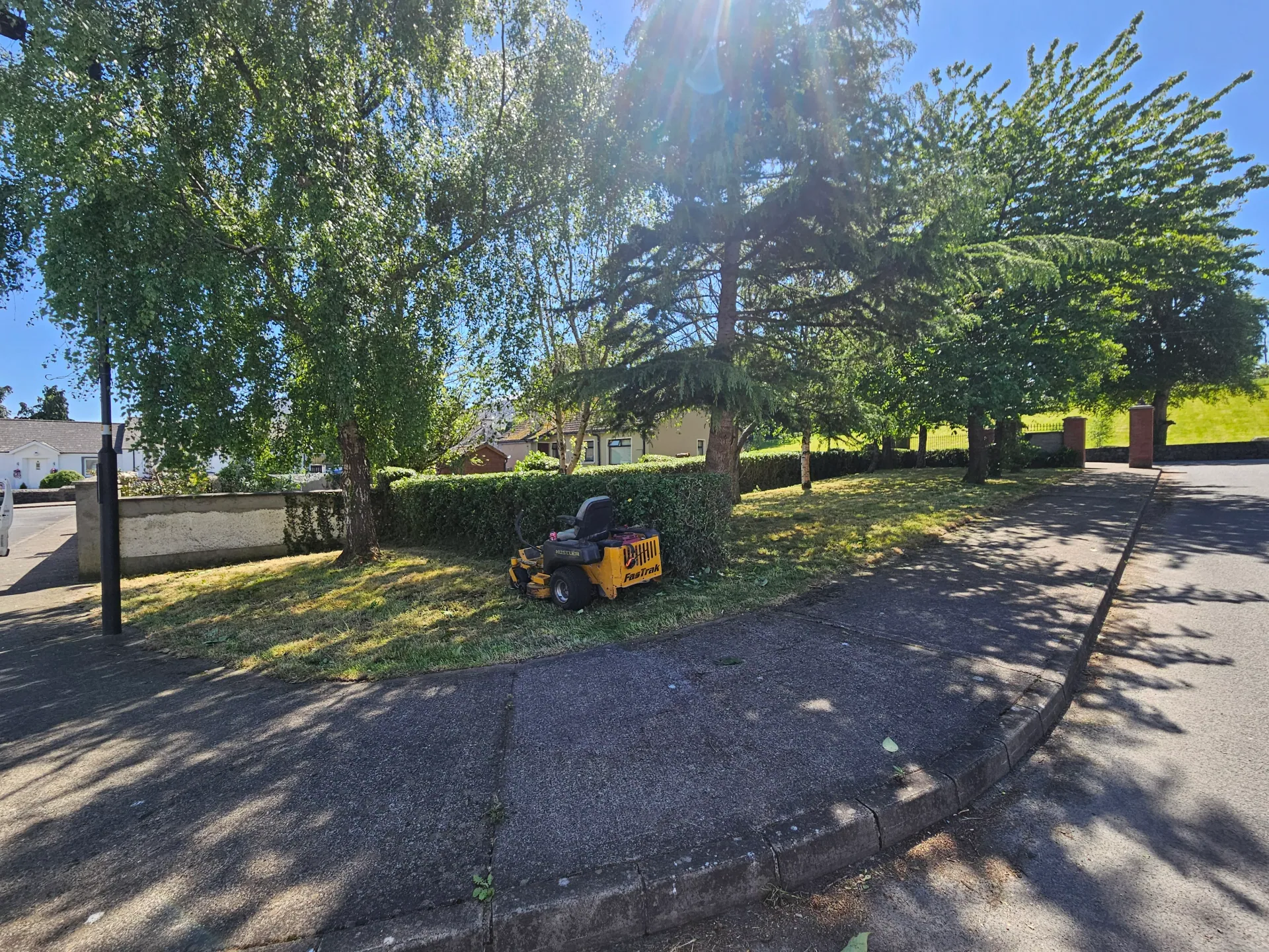 A freshly maintained lawn in Dundalk showing thick green grass coverage